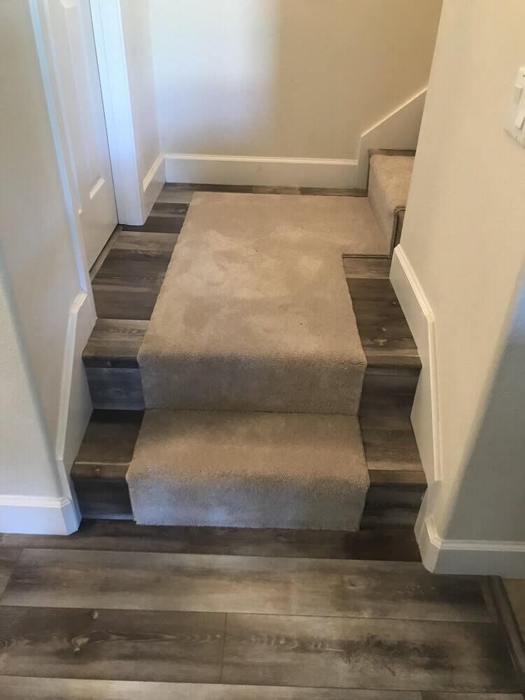 half full carpet on stairway